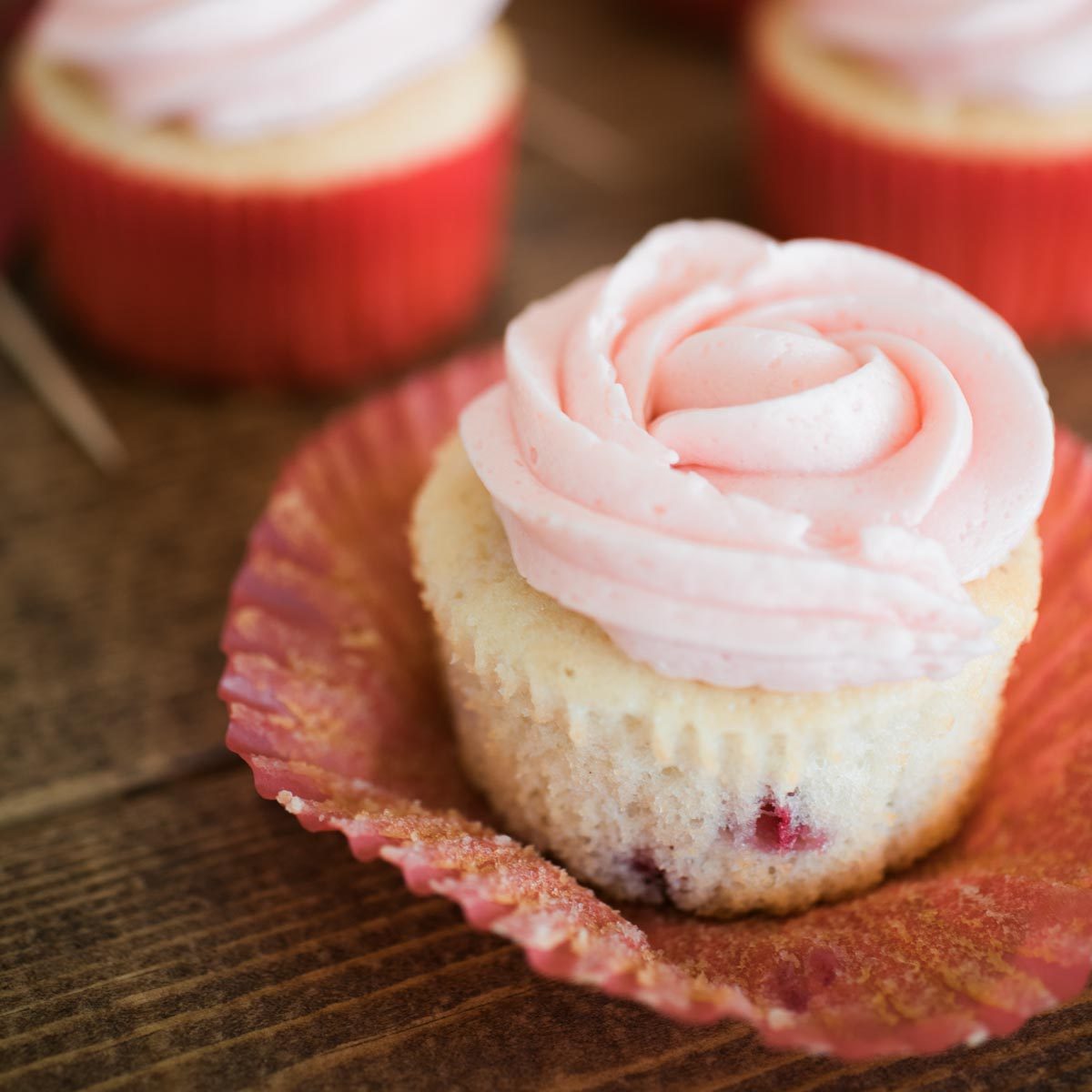 Strawberry Vanilla Cupcakes and Strawberry Buttercream