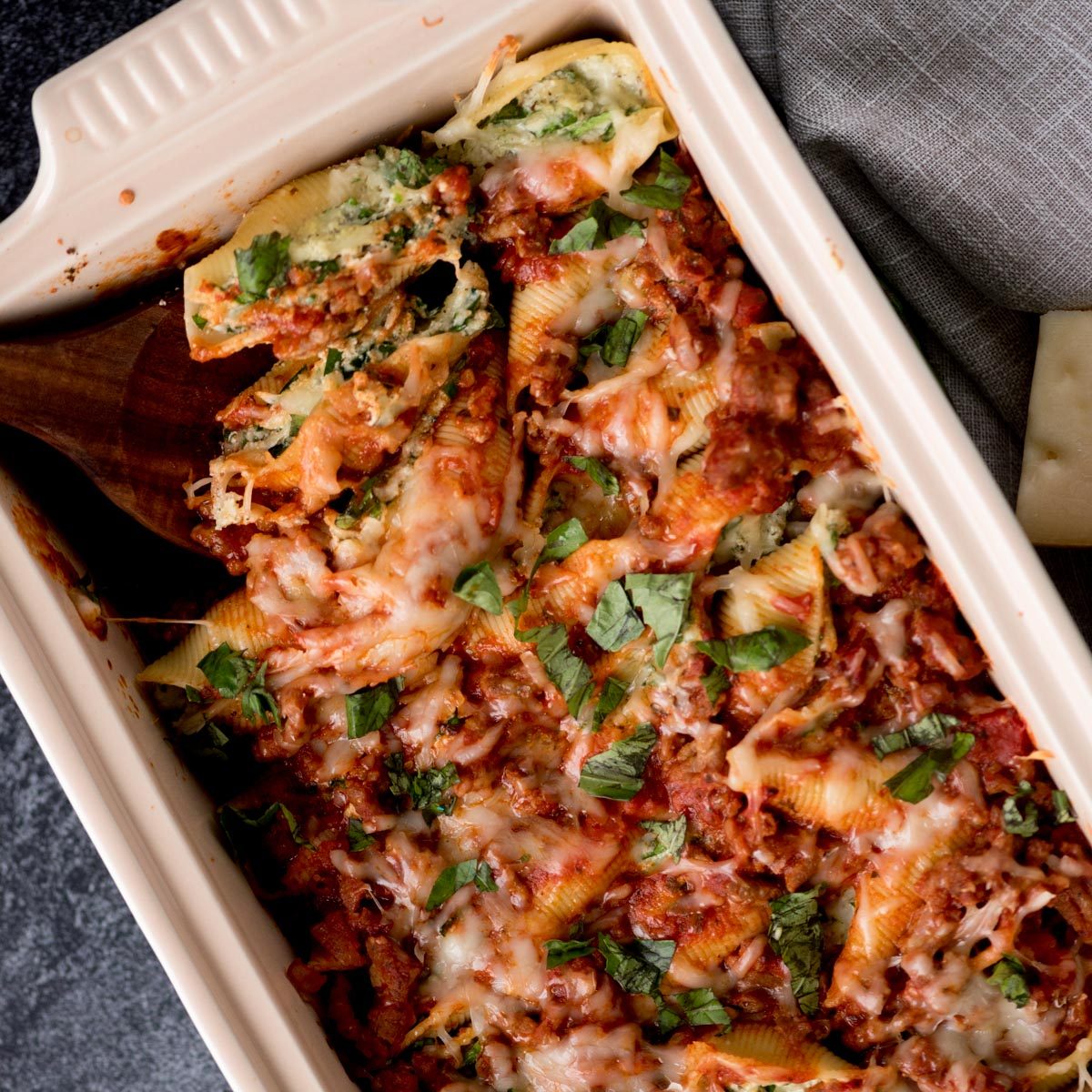 Stuffed Shells and Ricotta and Meat