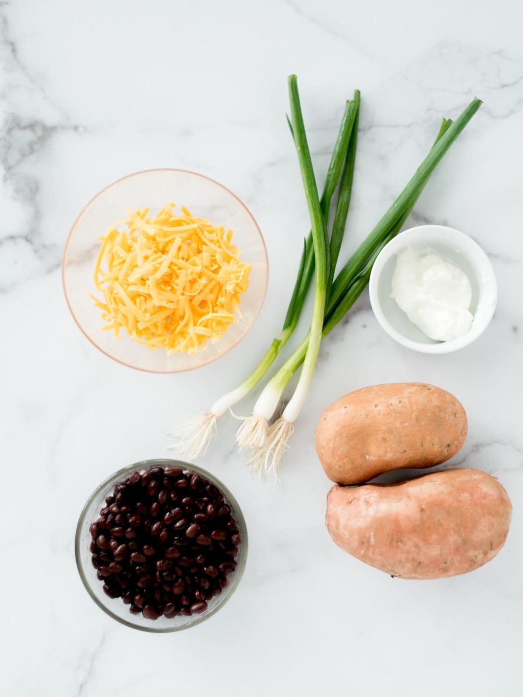 ingredients for Vegetarian Stuffed Sweet Potatoes