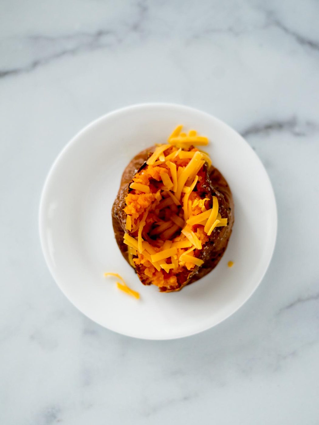 cheese on sweet potato