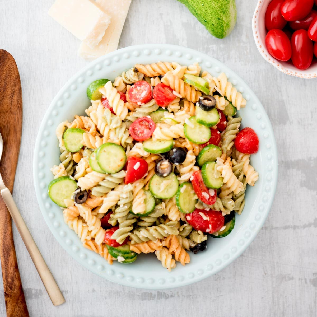 Summer Pasta Salad and Italian Dressing