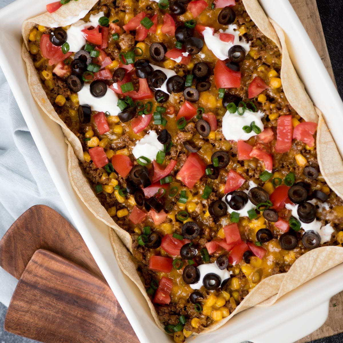 Taco Casserole and Tortillas