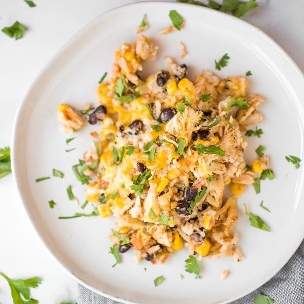 Home-style Tex Mex Chicken, Black Beans and Rice Casserole