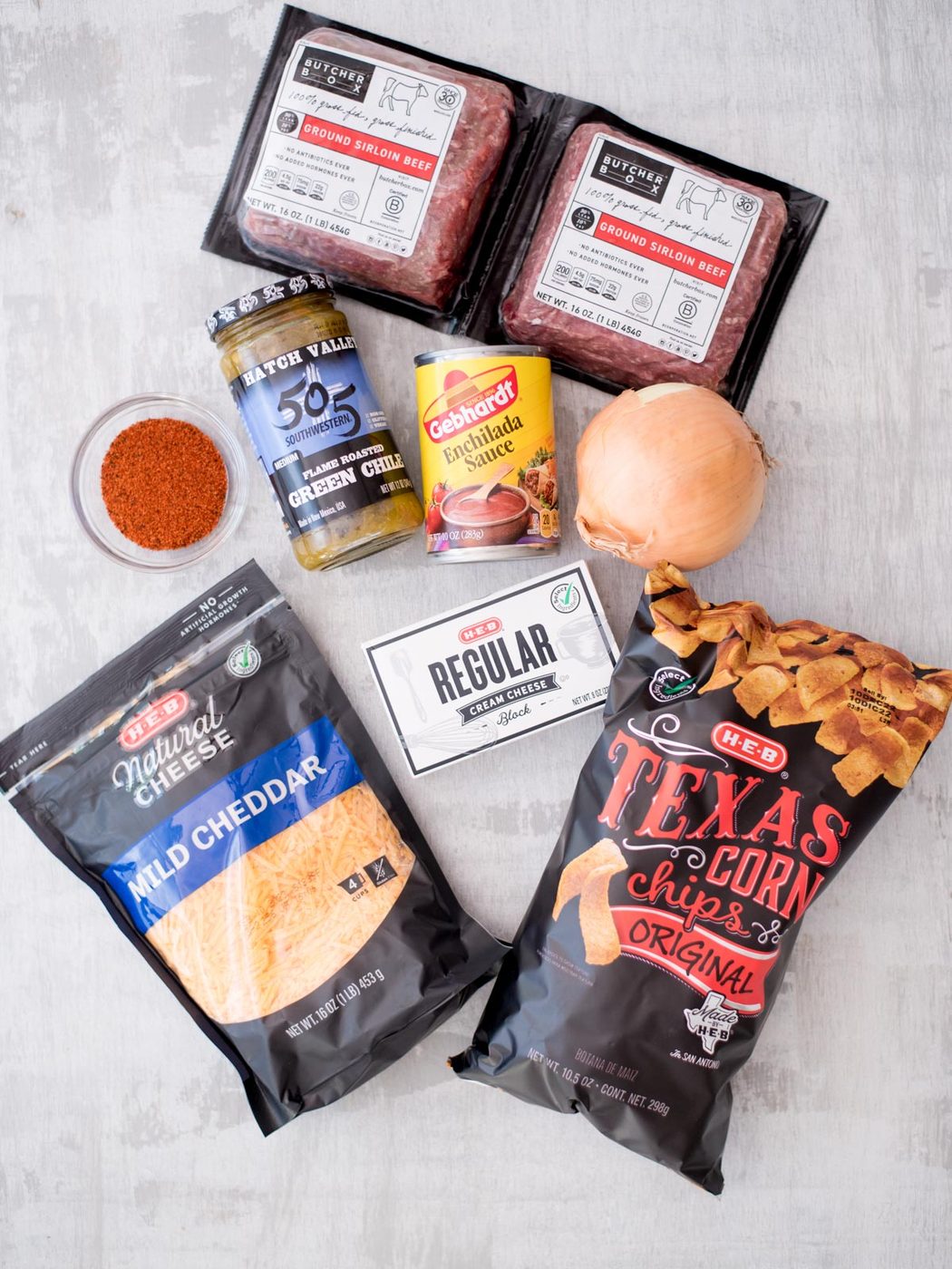 Ingredients show to make walking taco casserole.