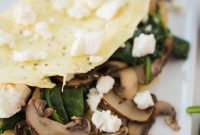 Mediterranean Mushroom and Spinach Omelette with Tangy Feta