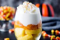 Candy Corn Layered Fruit Parfait