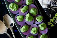 Ghoulish Deviled Eggs