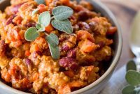 Fall Harvest Pumpkin Chili with Ground Beef