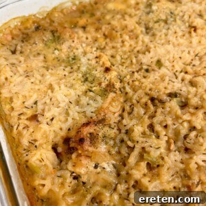 no peek chicken casserole in a dish