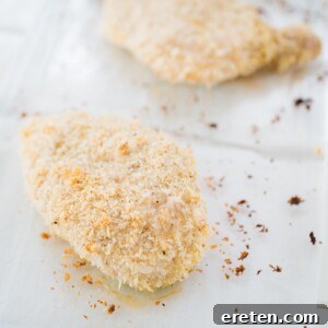 breaded baked chicken in a dish