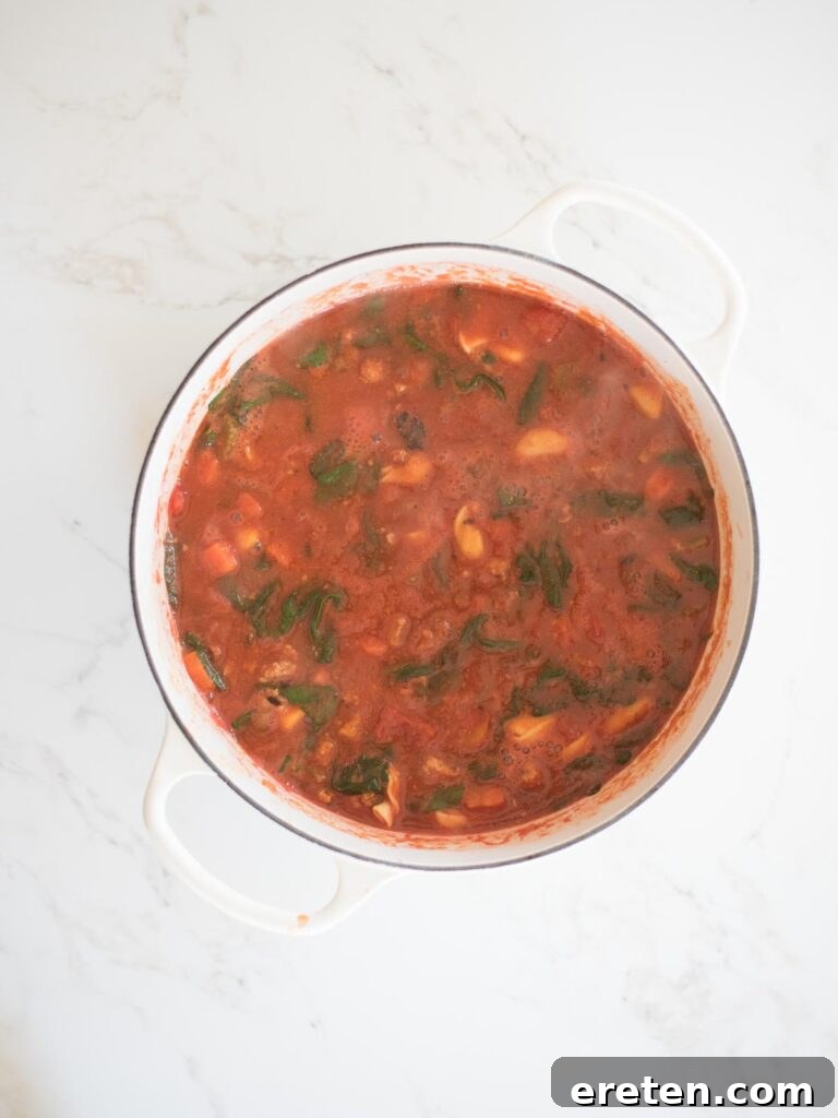 cooking spinach tortellini soup recipe