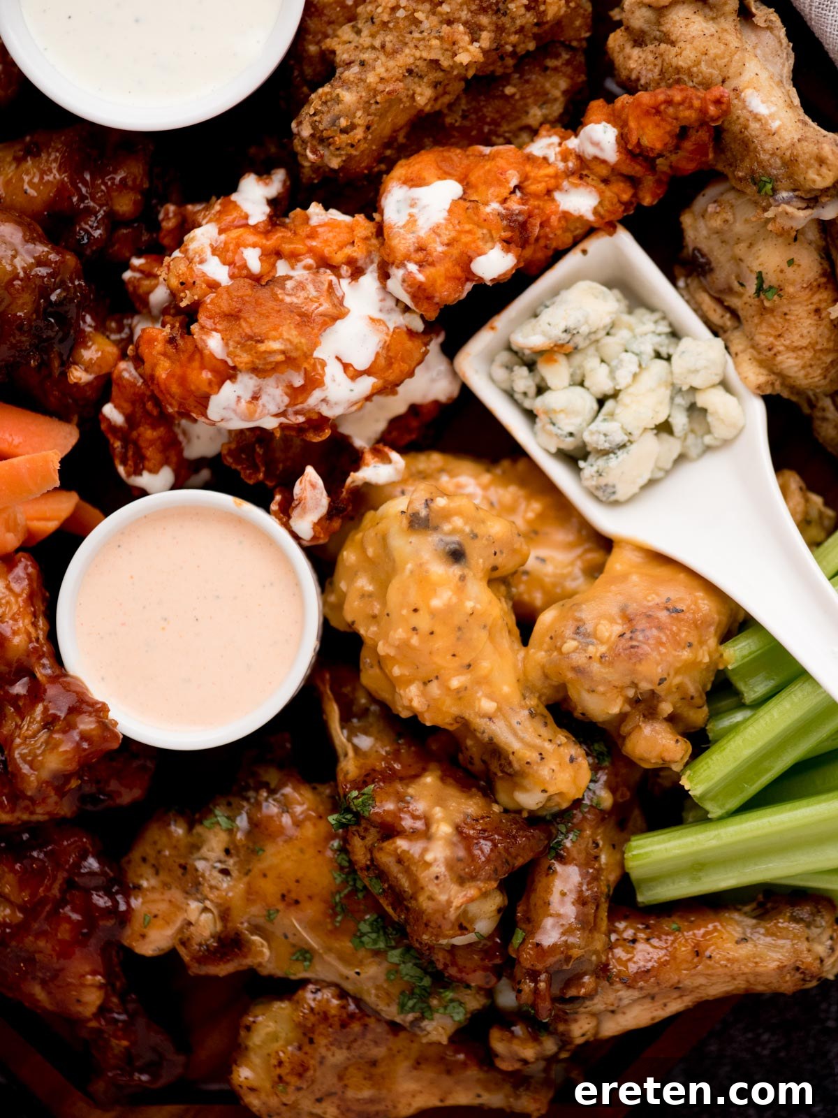 chicken wing charcuterie board
