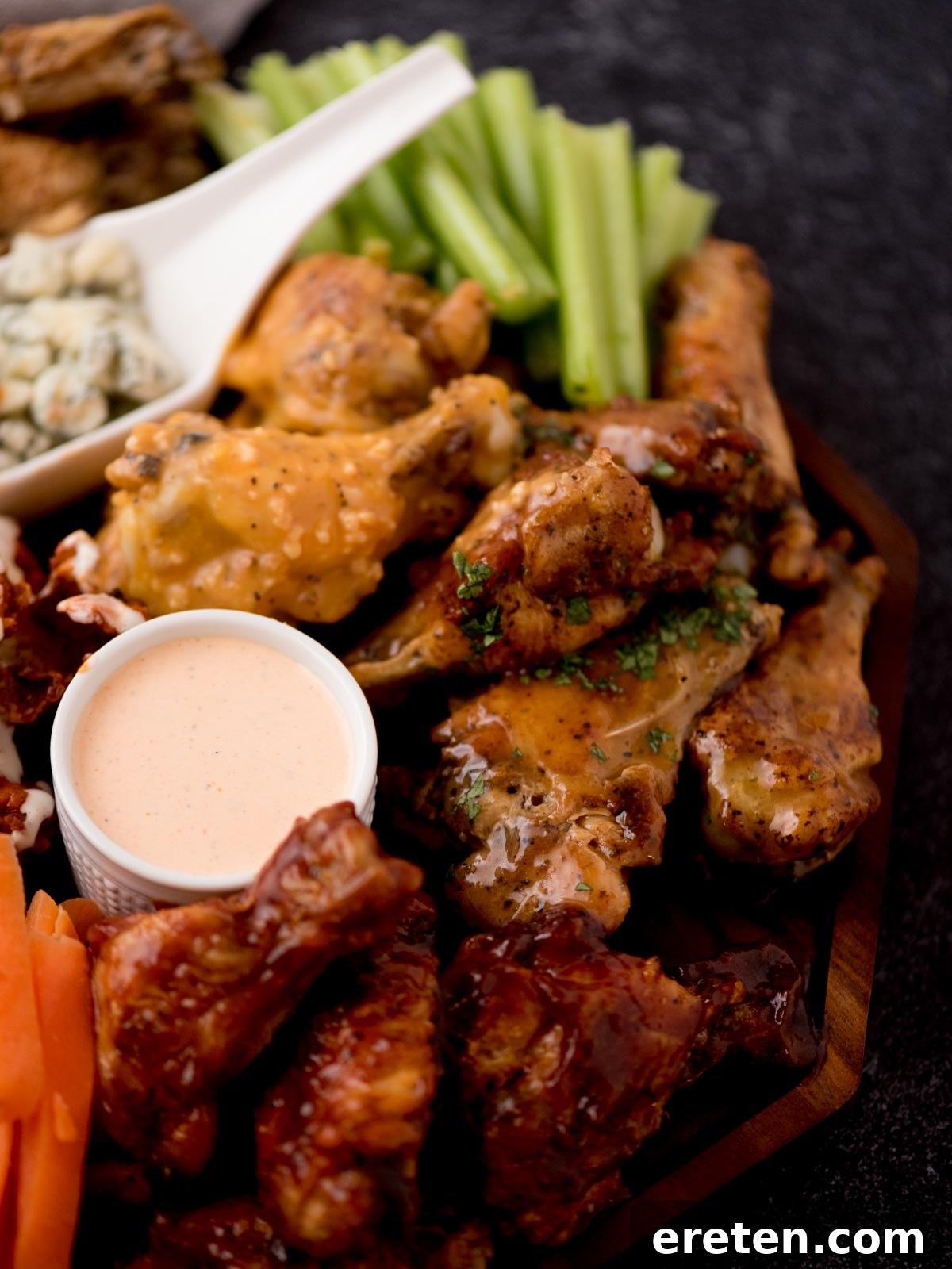 chicken wing charcuterie board