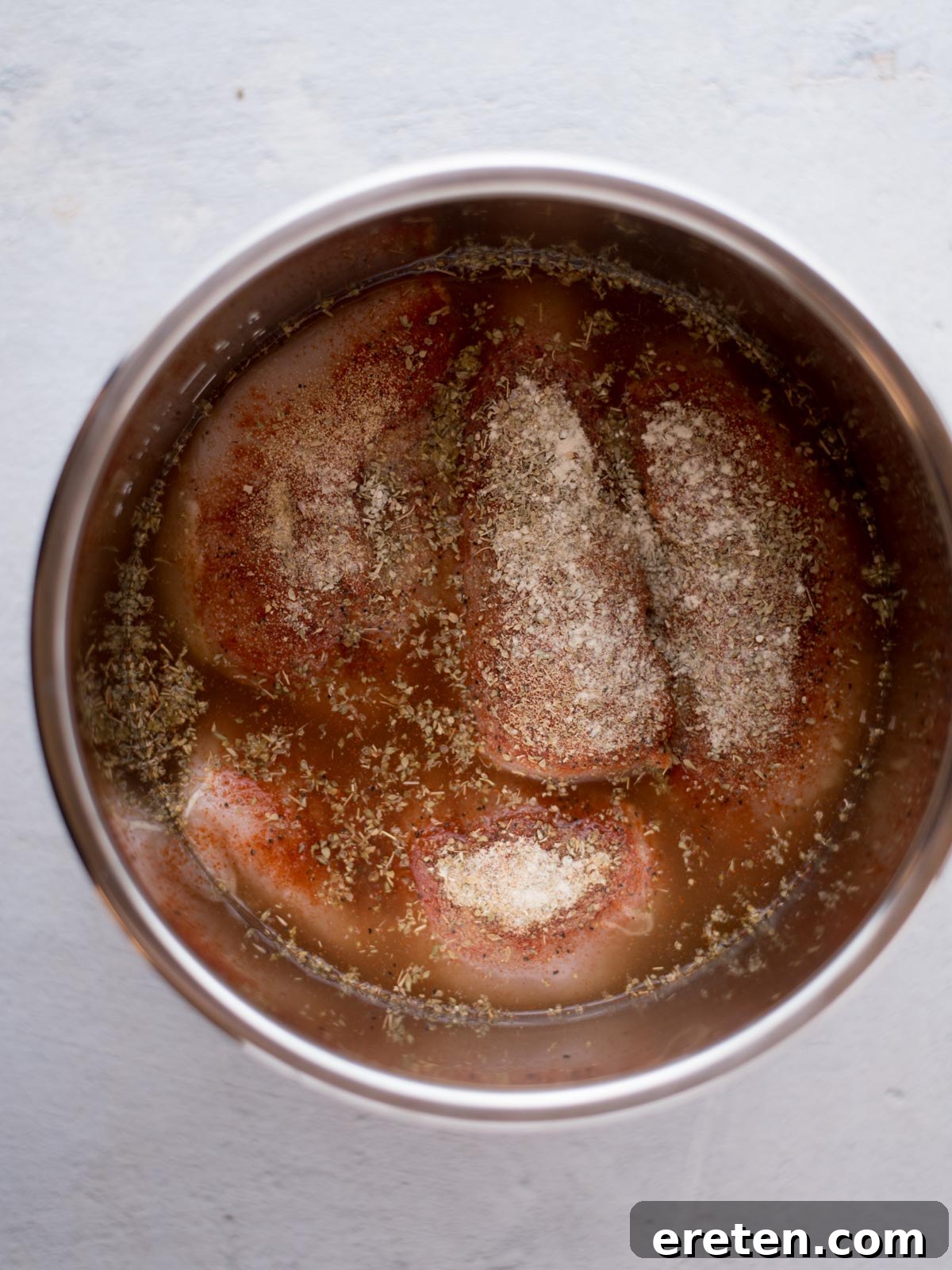 Easy Instant Pot Shredded Chicken 5 Cooked chicken breasts resting after being removed from the Instant Pot.
