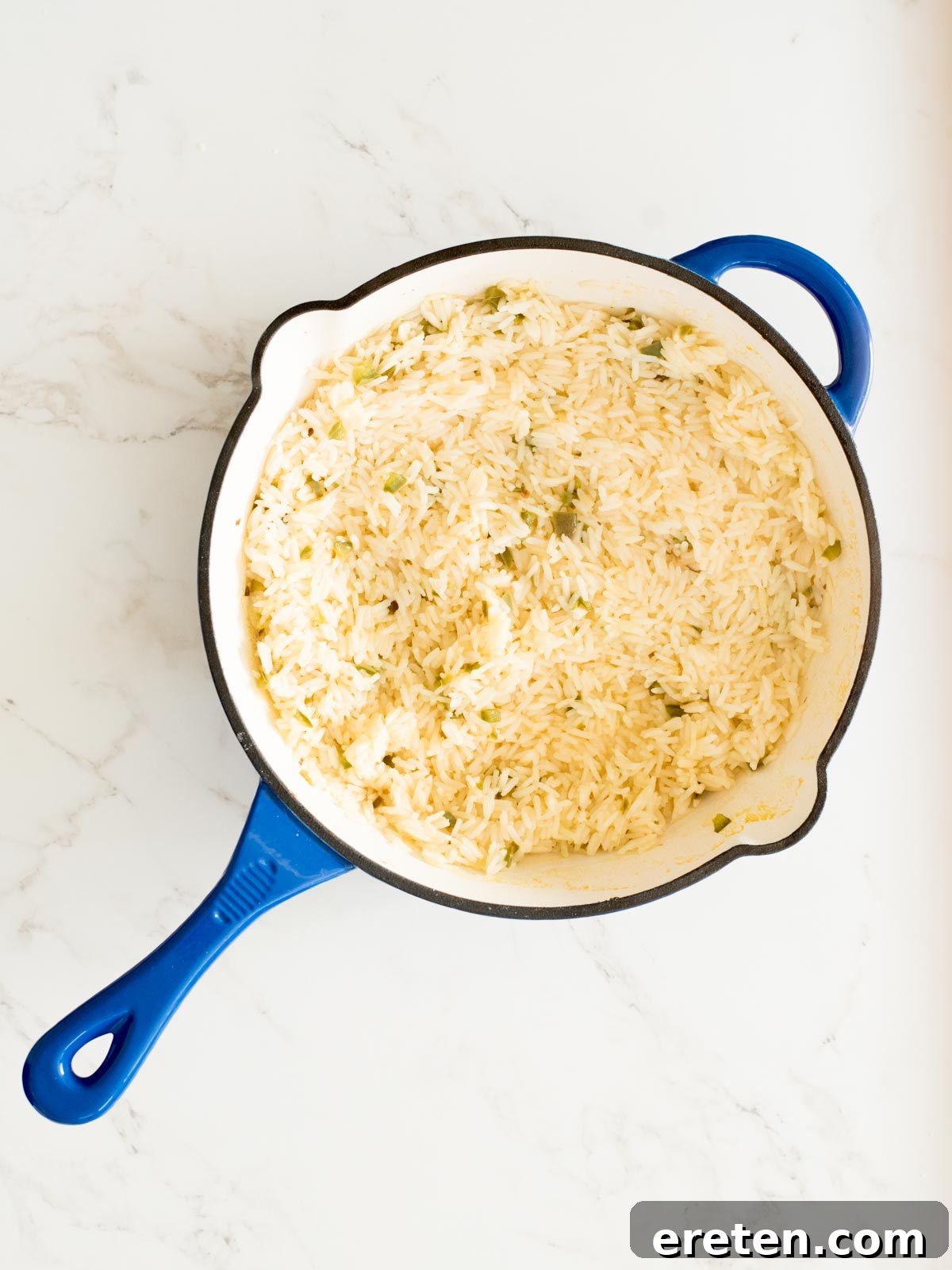 rice cooked in a skillet