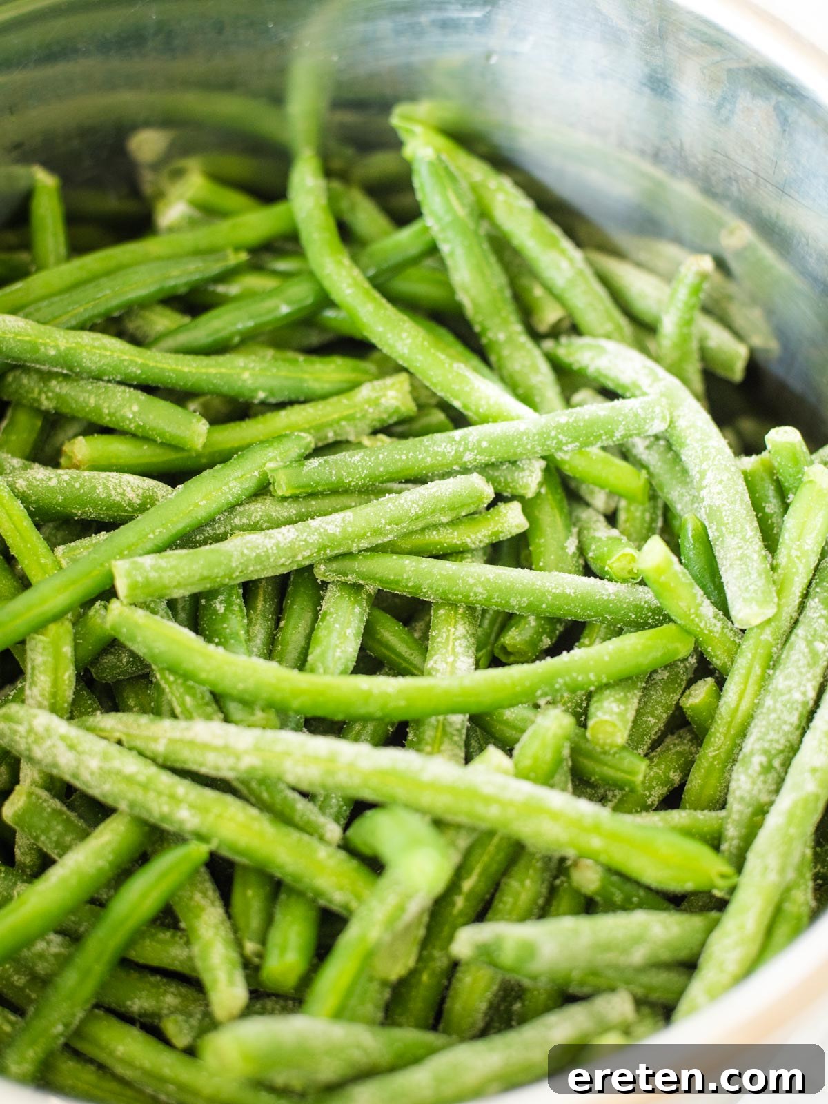 Ultimate Instant Pot Green Bean Casserole 4 frozen green beans in instant pot sleeve
