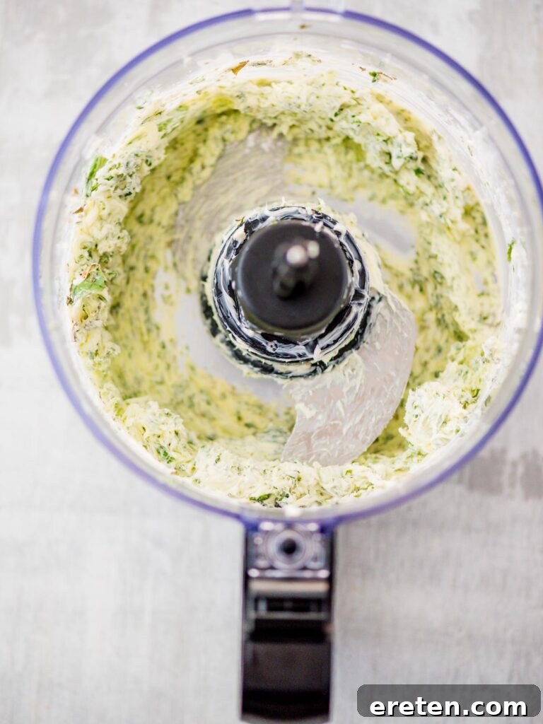 butter spread pulsed in food processor