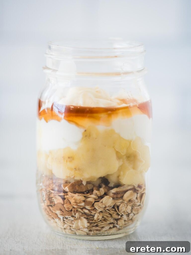Creamy Banana Nut Bread Overnight Oats 10 A splash of vanilla extract added to the mixture in the jar, contributing to the rich, comforting flavor of the banana bread overnight oats.
