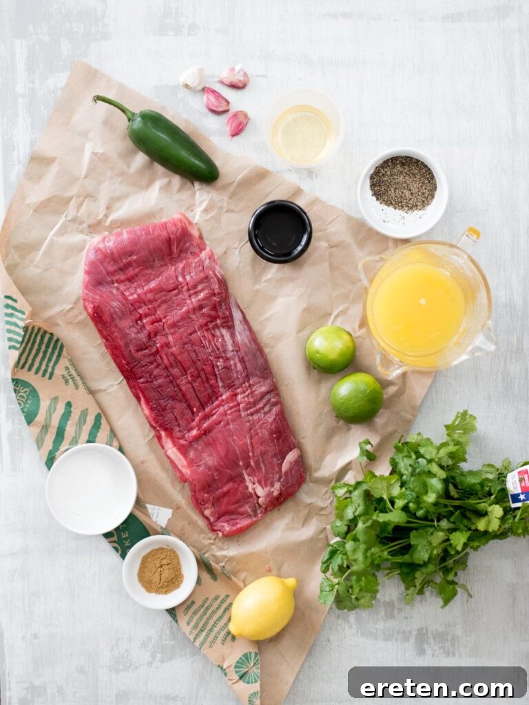 ingredients to make slow cooker carne asada
