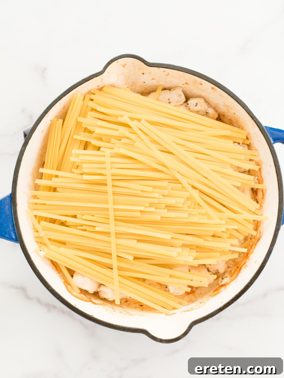 pasta in a skillet