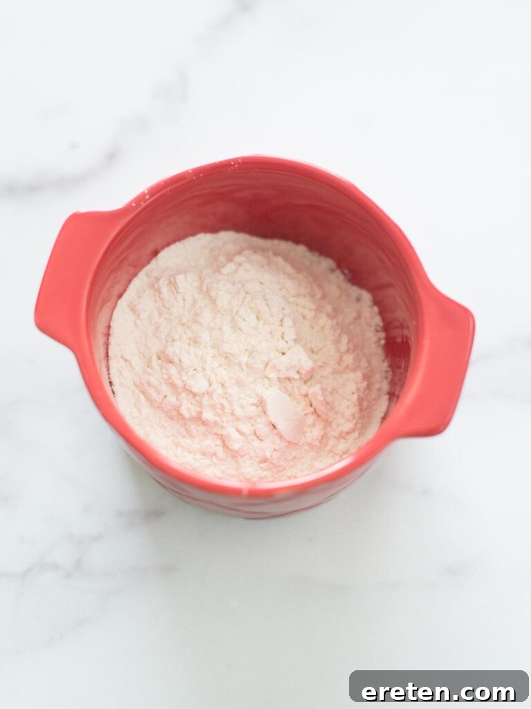 flour in mug