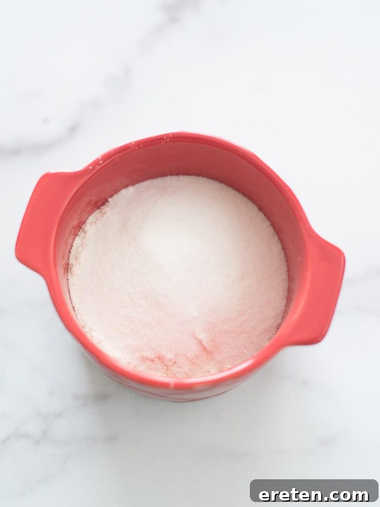 sugar added to mug