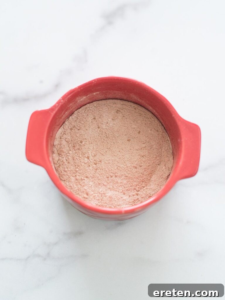 dry ingredients mixed together in mug