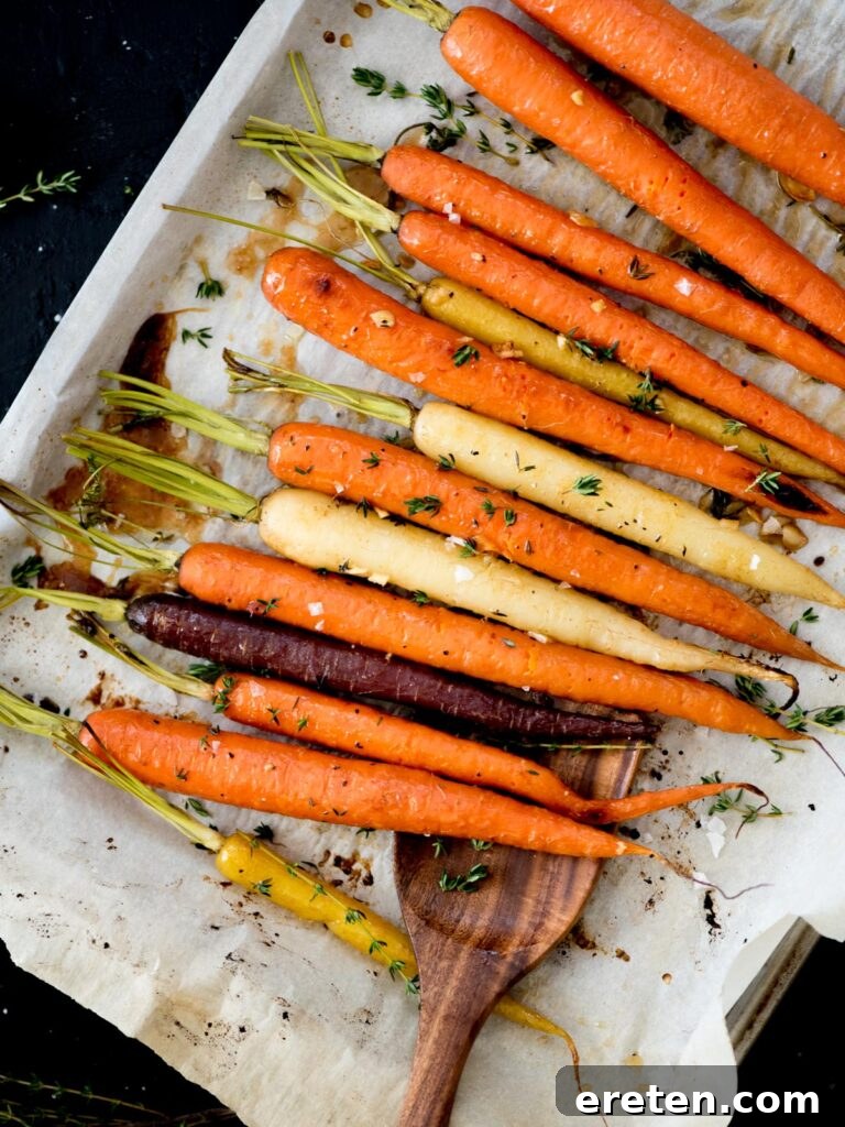 Golden Brown Sugar Glazed Carrots 2 Oven Roasted Brown Sugar Garlic Carrots, a perfect easy side dish.