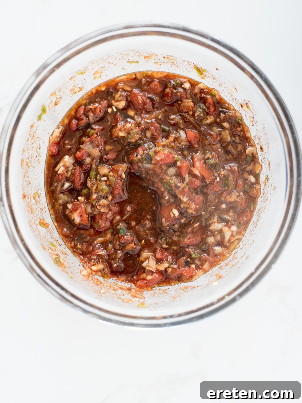 sauce mixed in a mixing bowl