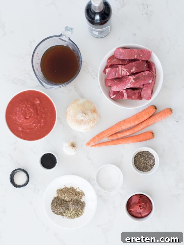 ingredients for beef ragu