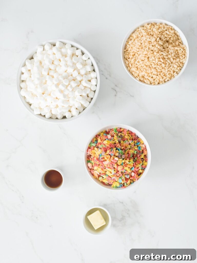 ingredients for fruity pebbles rice krispie treats