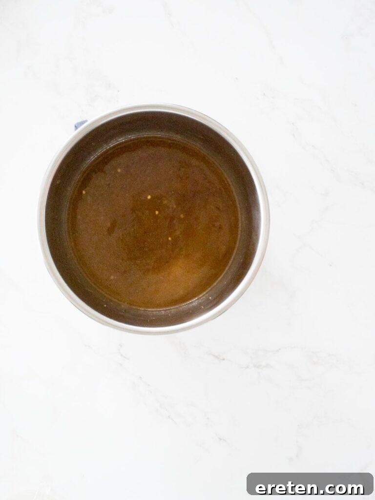sauce mixed together in instant pot
