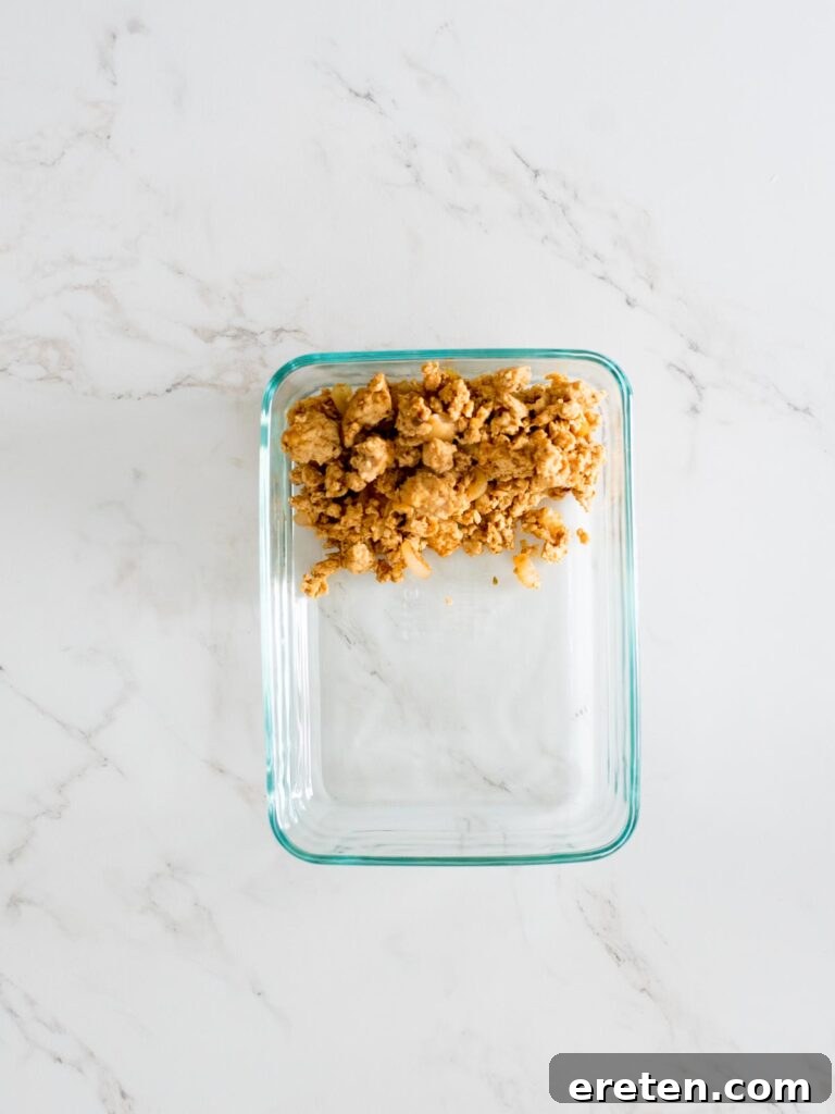 turkey in a glass container