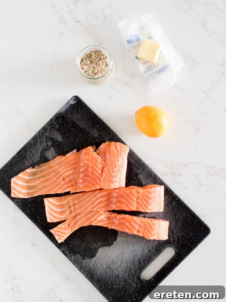 Zesty Lemon Butter Salmon Parcels 3 ingredients for lemon butter salmon