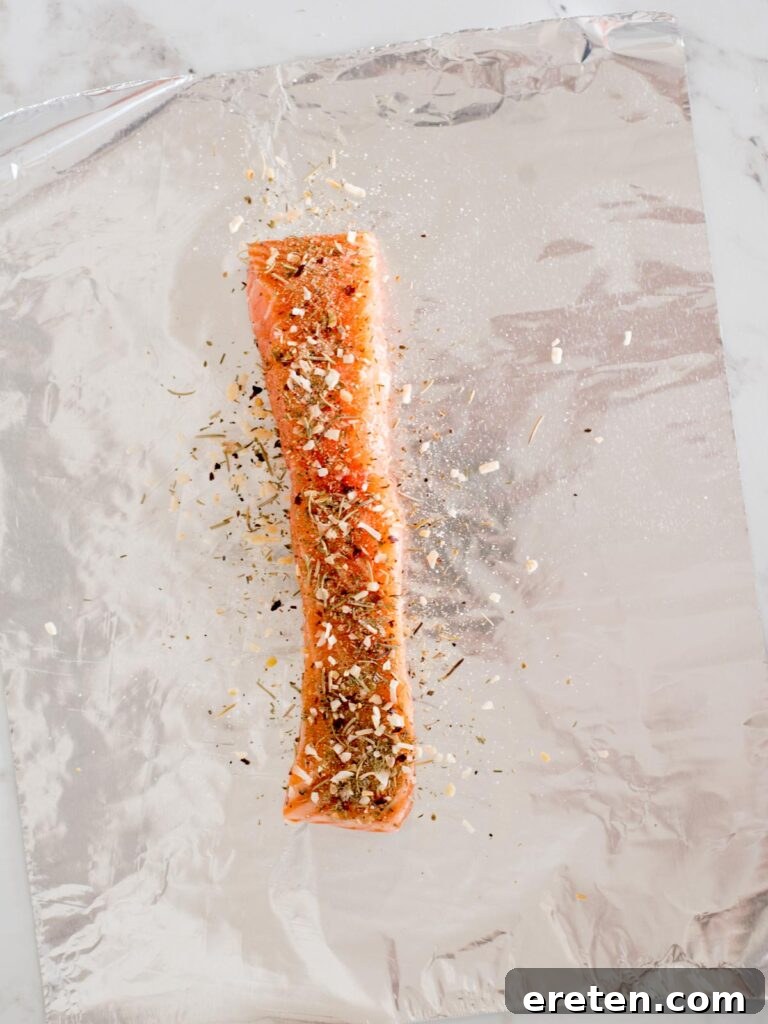 Zesty Lemon Butter Salmon Parcels 5 salmon filet coated in tuscan herb seasoning