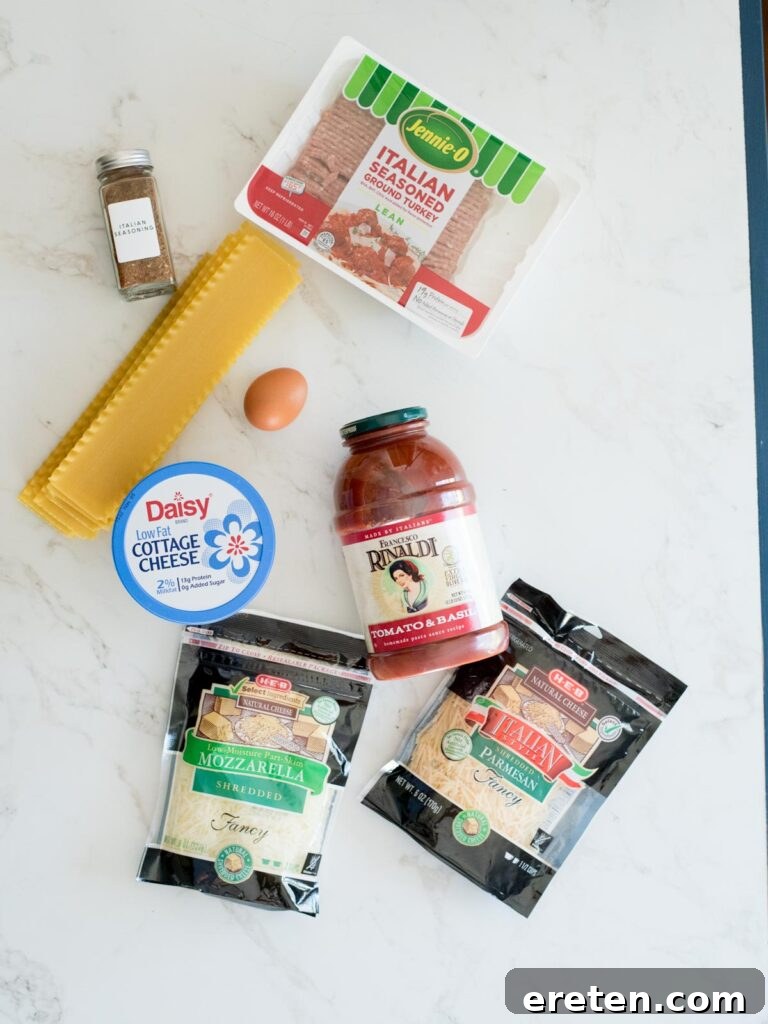 ingredients for crockpot lasagna