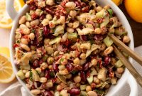 Mediterranean Three-Bean Salad with Zesty Lemon Vinaigrette