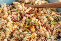 Creamy Bacon Ranch Pasta Salad Recipe